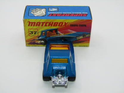 Matchbox Superfast 37B Soopa Coopa DARK BLUE, Yellow Interior