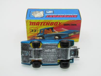 Matchbox Superfast 37B Soopa Coopa DARK BLUE, Yellow Interior