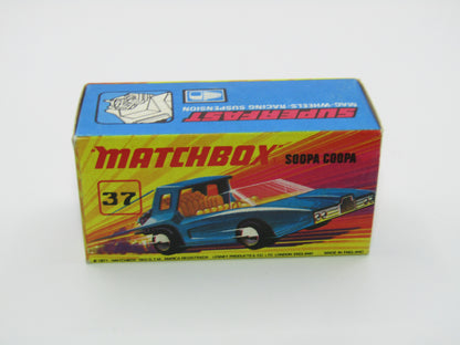 Matchbox Superfast 37B Soopa Coopa DARK BLUE, Yellow Interior