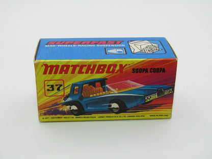 Matchbox Superfast 37B Soopa Coopa DARK BLUE, Yellow Interior