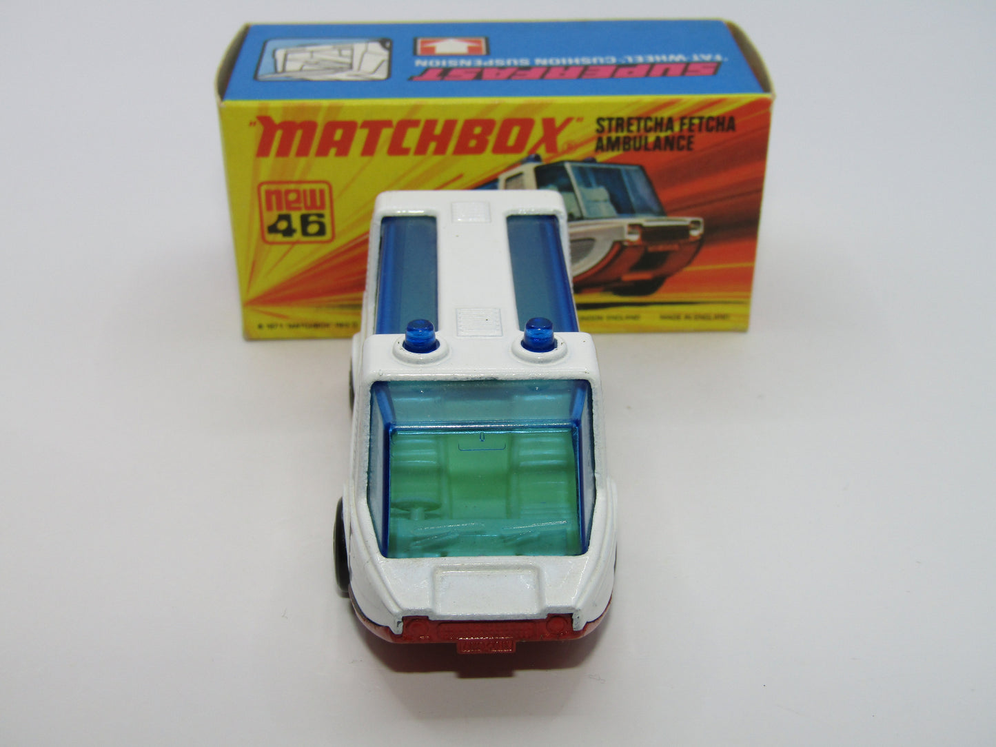 Matchbox Superfast 46B Stretcha Fetcha 5 SPOKE Wheels, Ambulance Labels