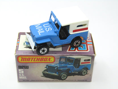 Matchbox Superfast 5C U.S Mail Truck - POWDER BLUE Sleet N Snow Base