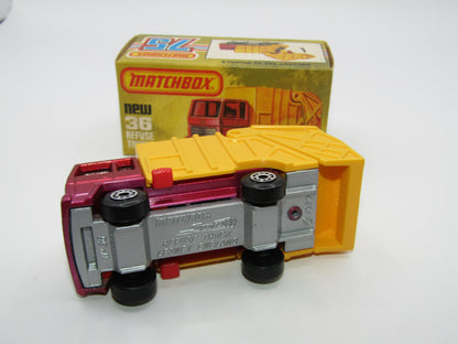 Matchbox Superfast No 36D Refuse Truck WITHOUT COLLECTOMATIC