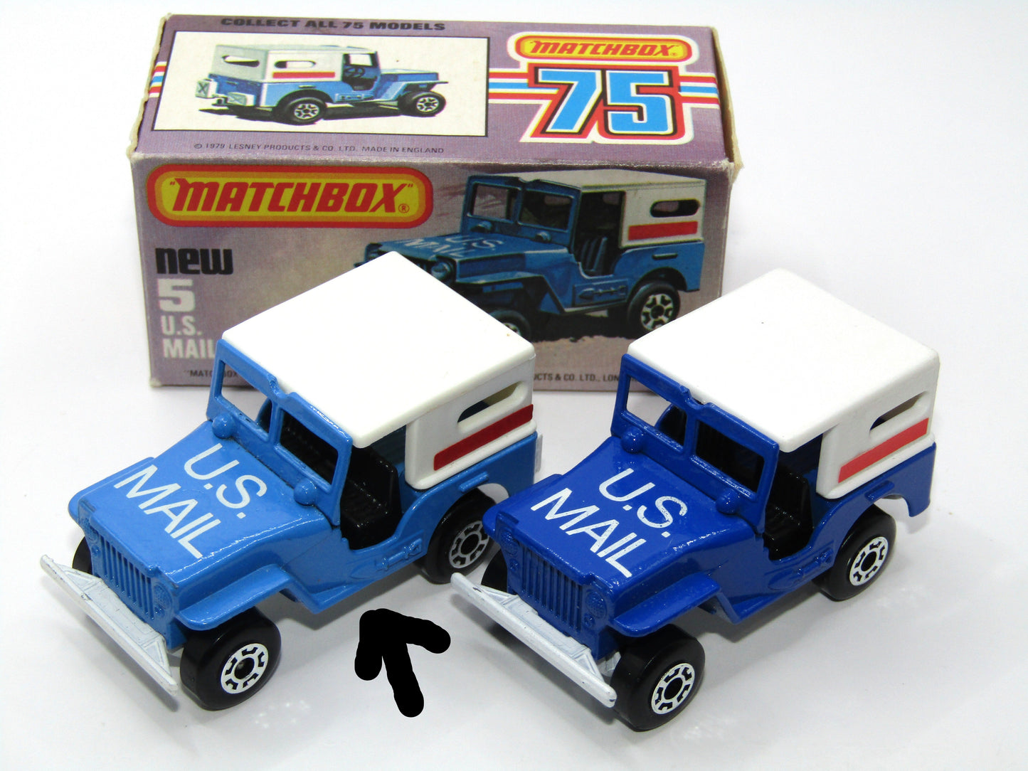 Matchbox Superfast 5C U.S Mail Truck - POWDER BLUE Sleet N Snow Base