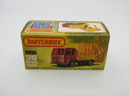 Matchbox Superfast No 36D Refuse Truck WITHOUT COLLECTOMATIC