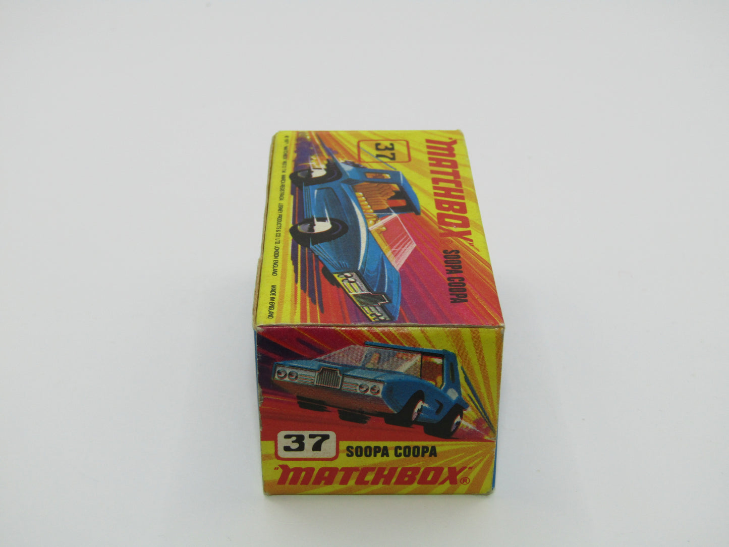 Matchbox Superfast 37B Soopa Coopa DARK BLUE, Yellow Interior