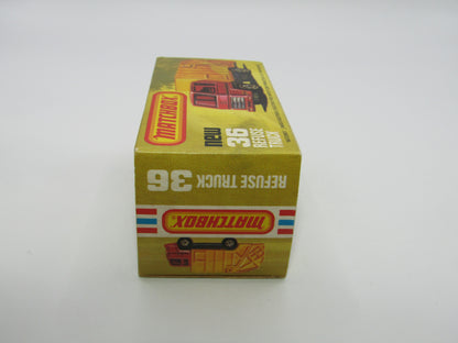 Matchbox Superfast No 36D Refuse Truck WITHOUT COLLECTOMATIC