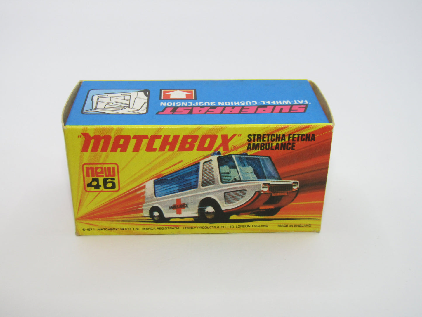 Matchbox Superfast 46B Stretcha Fetcha 5 SPOKE Wheels, Ambulance Labels