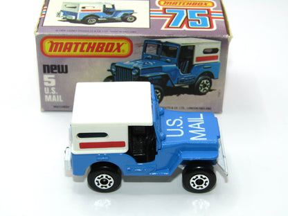 Matchbox Superfast 5C U.S Mail Truck - POWDER BLUE Sleet N Snow Base