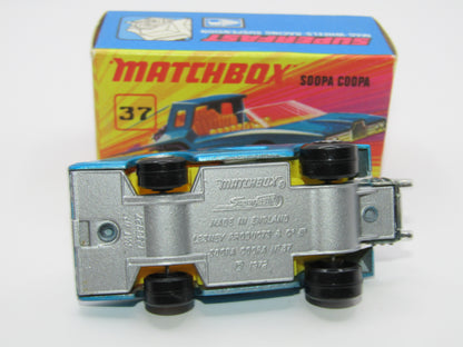 Matchbox Superfast 37B Soopa Coopa SILVER Base, Medium Blue
