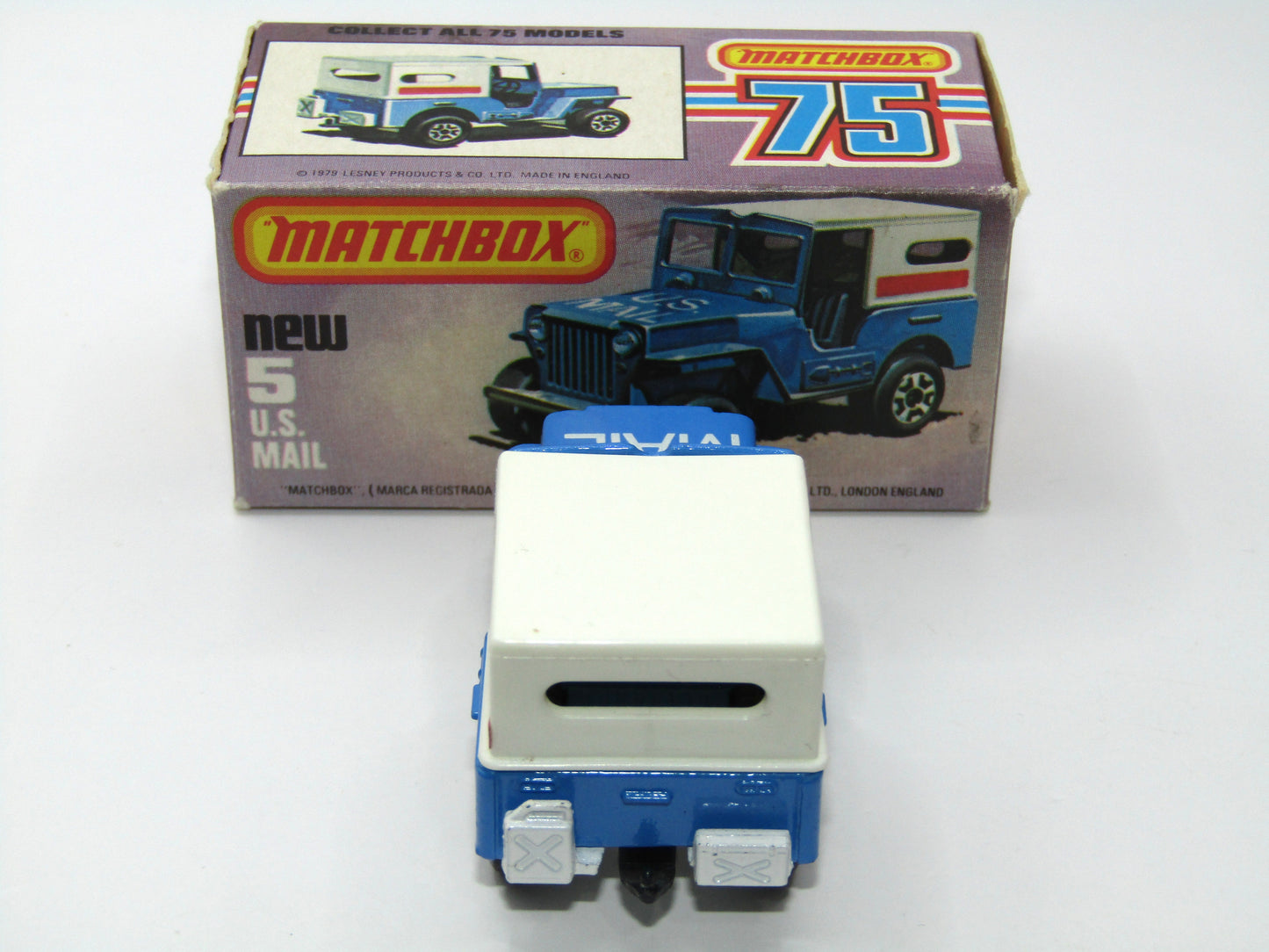 Matchbox Superfast 5C U.S Mail Truck - POWDER BLUE Sleet N Snow Base