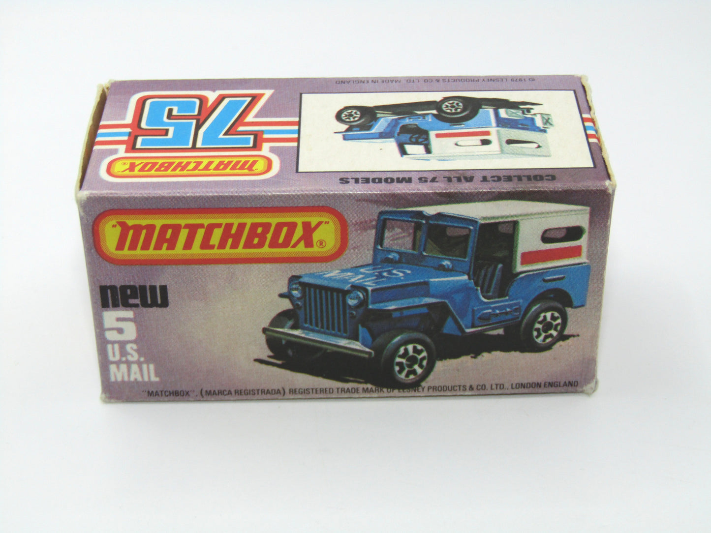 Matchbox Superfast 5C U.S Mail Truck - POWDER BLUE Sleet N Snow Base