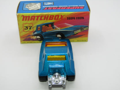 Matchbox Superfast 37B Soopa Coopa SILVER Base, Medium Blue