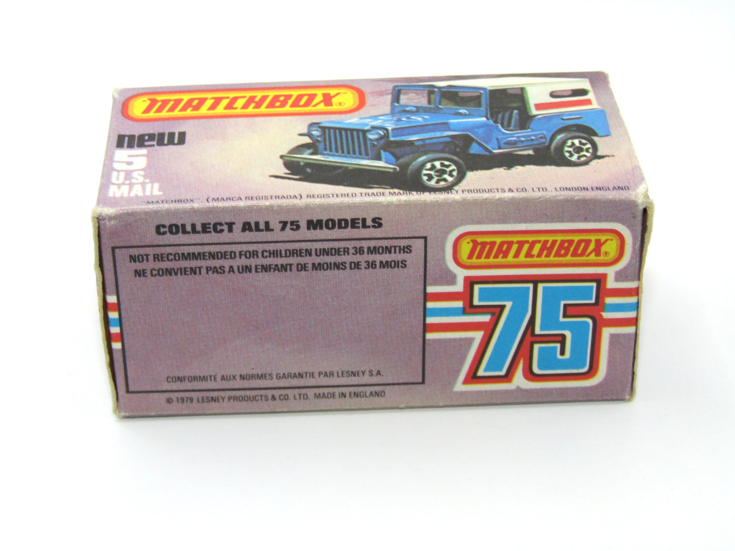 Matchbox Superfast 5C U.S Mail Truck - POWDER BLUE Sleet N Snow Base