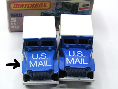 Matchbox Superfast 5C U.S. Mail Truck SEA Blue Body
