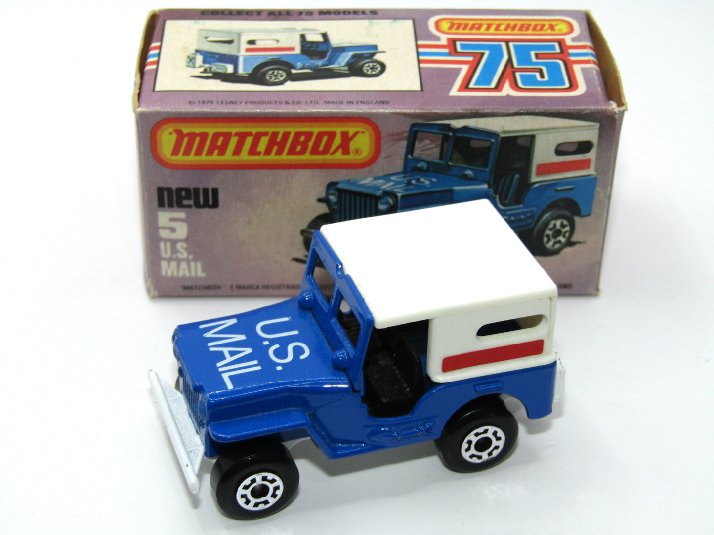 Matchbox Superfast 5C U.S. Mail Truck SEA Blue Body