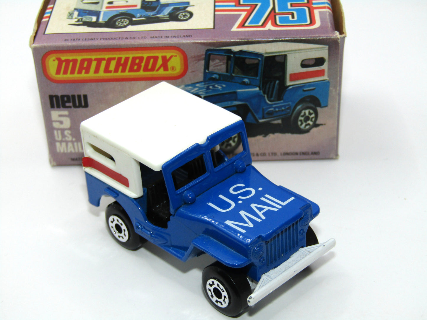 Matchbox Superfast 5C U.S. Mail Truck SEA Blue Body