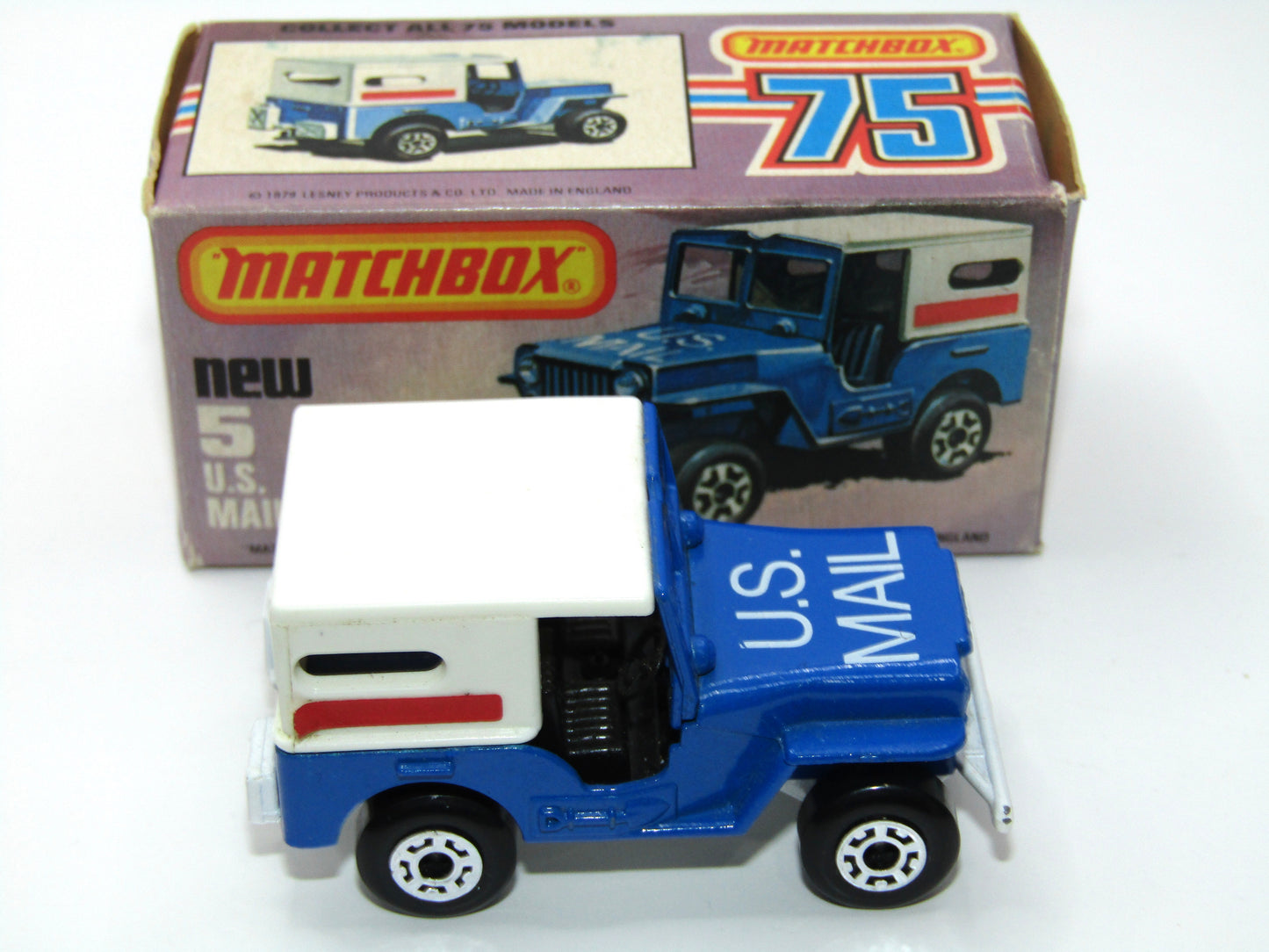 Matchbox Superfast 5C U.S. Mail Truck SEA Blue Body