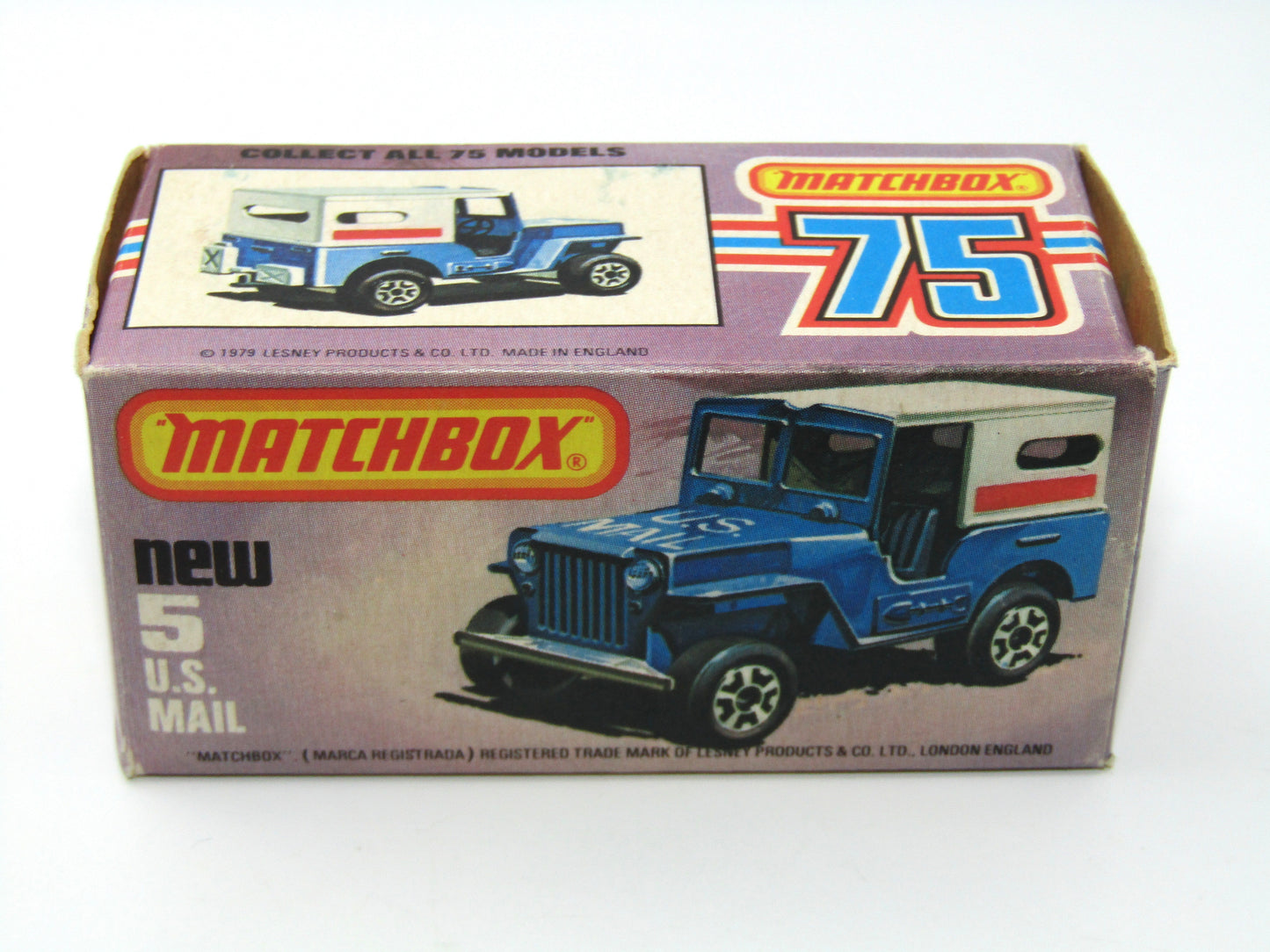 Matchbox Superfast 5C U.S. Mail Truck SEA Blue Body