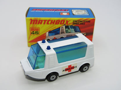 Matchbox Superfast 46B Stretcha Fetcha UNPAINTED Base Ambulance Labels