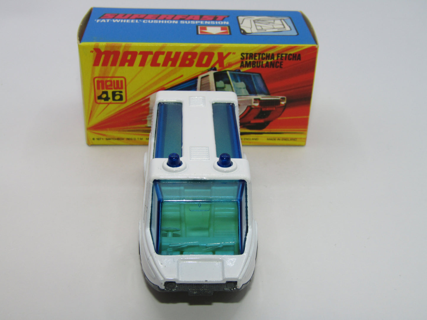 Matchbox Superfast 46B Stretcha Fetcha UNPAINTED Base Ambulance Labels