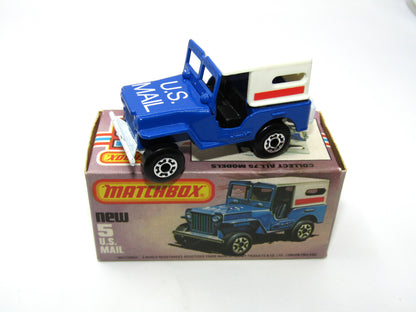 Matchbox Superfast 5C U.S. Mail Truck Blue, No 38 Base