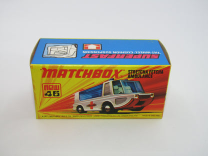 Matchbox Superfast 46B Stretcha Fetcha UNPAINTED Base Ambulance Labels