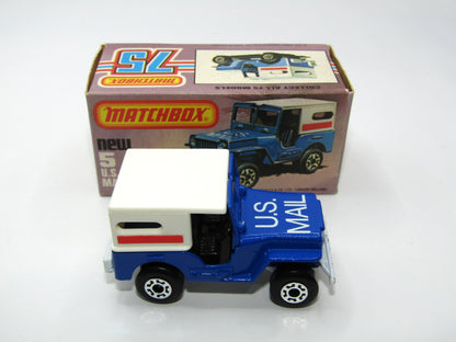Matchbox Superfast 5C U.S. Mail Truck Blue, No 38 Base