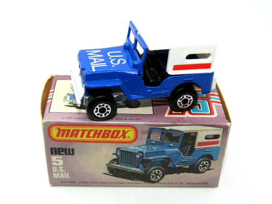 Matchbox Superfast 5C U.S. Mail Truck LARGE Lettering 38 Base