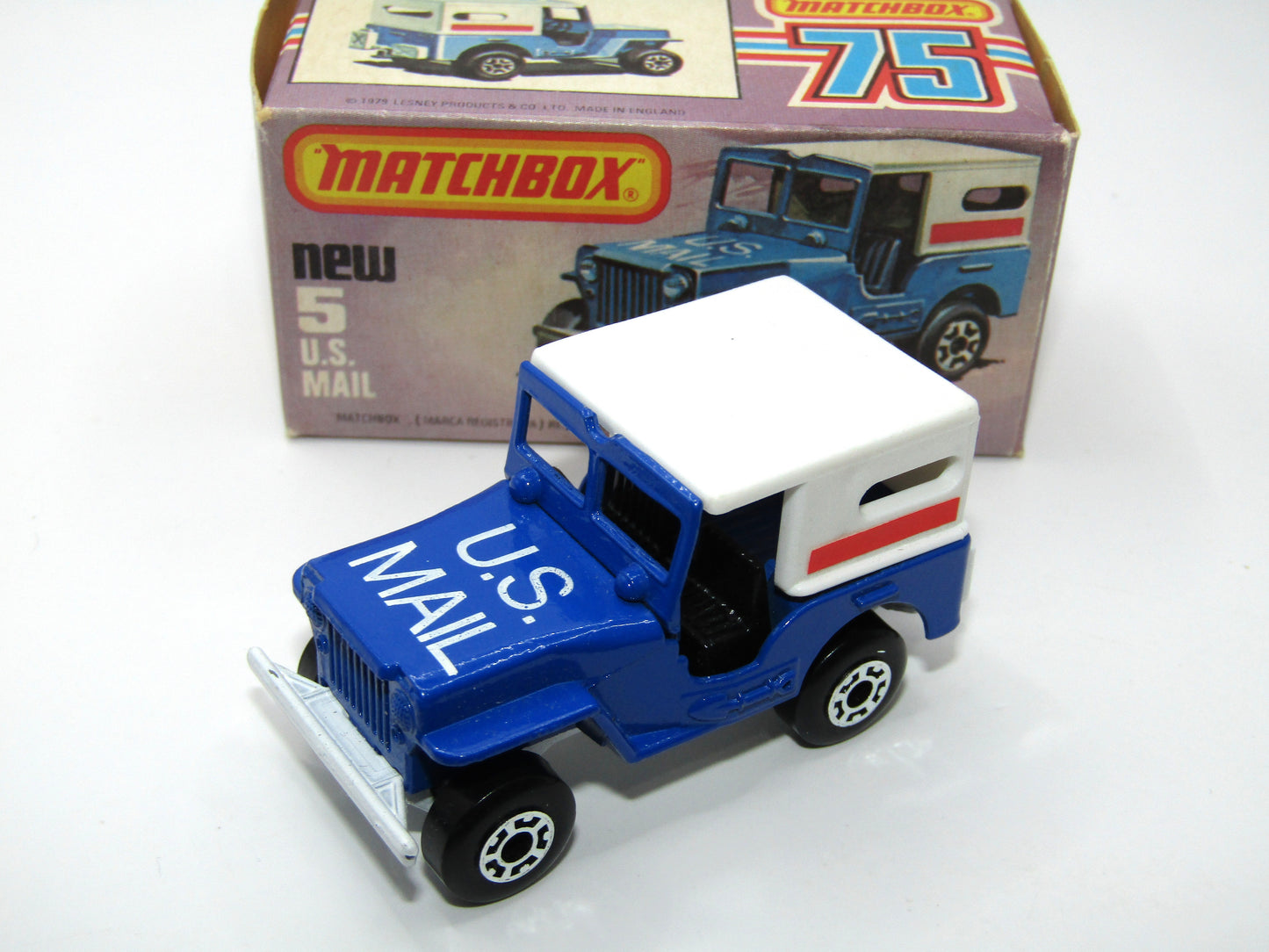 Matchbox Superfast 5C U.S. Mail Truck LARGE Lettering 38 Base