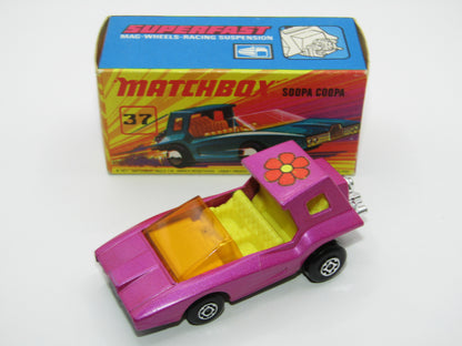 Matchbox Superfast 37B Soopa Coopa Pink, Orange Flower Label