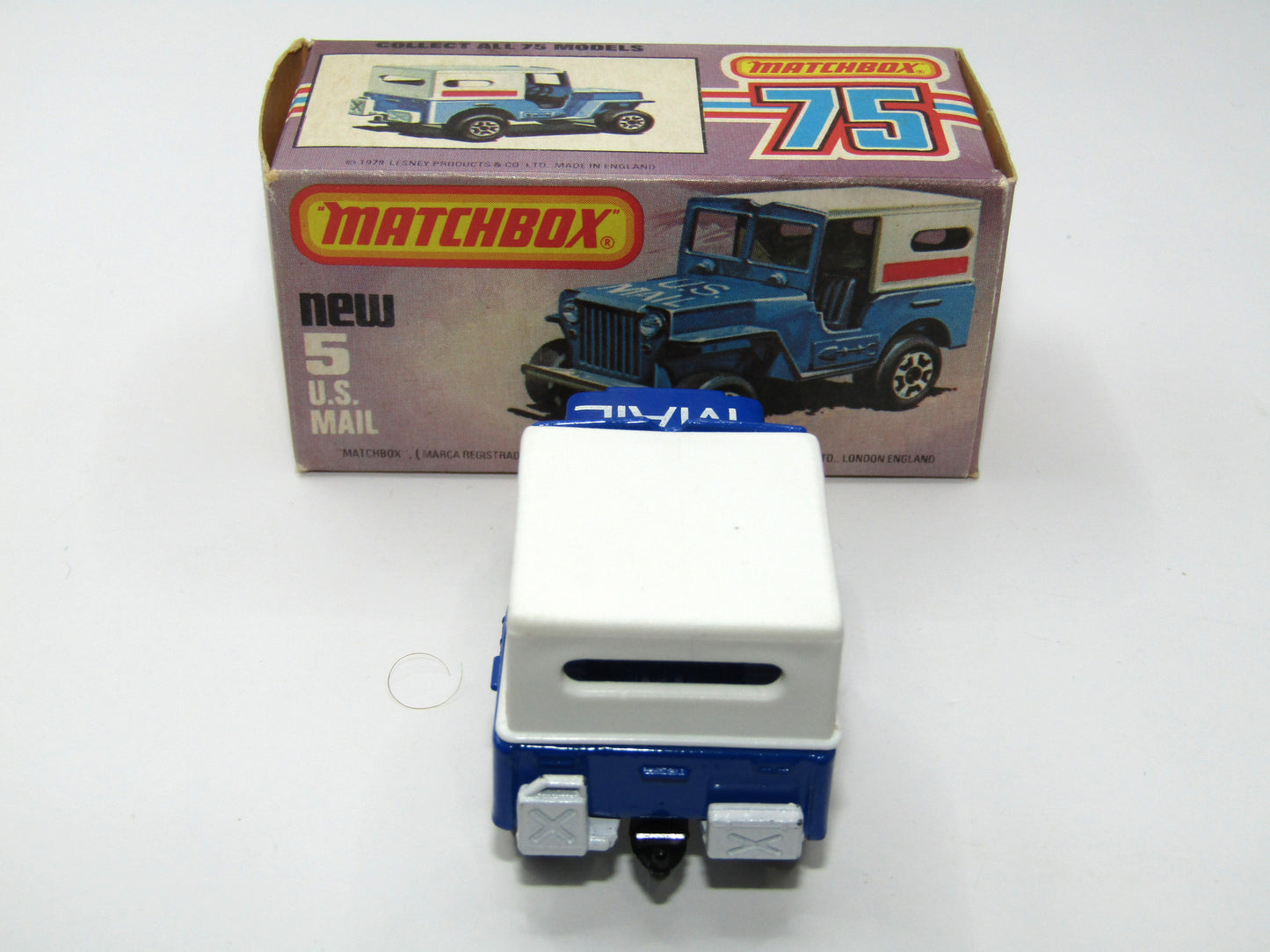 Matchbox Superfast 5C U.S. Mail Truck LARGE Lettering 38 Base