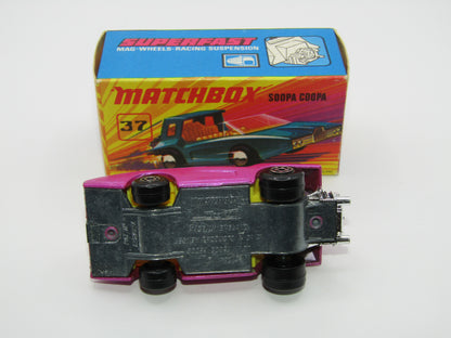 Matchbox Superfast 37B Soopa Coopa Pink, Orange Flower Label