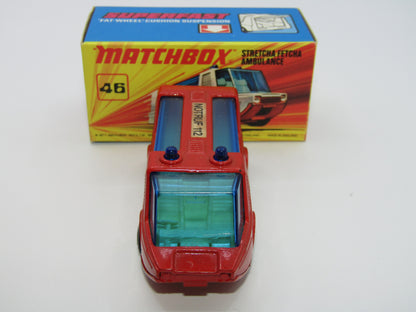 Matchbox Superfast 46B Stretcha Fetcha RED Unfall Rettung Notruf 112