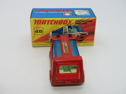 Matchbox Superfast 46B Stretcha Fetcha RED Unfall Rettung Notruf 112