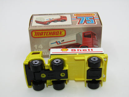 Matchbox Superfast 14D Articulated Petrol Tanker YELLOW - Shell Tampo