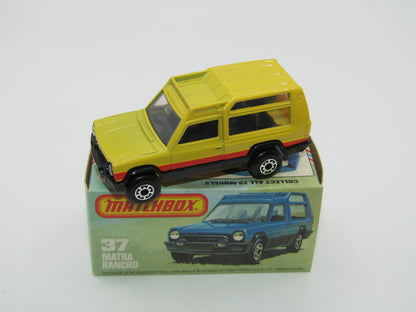 Matchbox Superfast 37E Matra Rancho LIGHT YELLOW, Wide 5 Arch Wheels