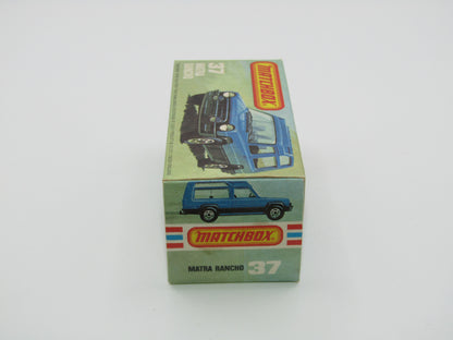 Matchbox Superfast 37E Matra Rancho TURQUOISE BLUE Narrow Wheels
