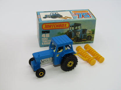 Matchbox Superfast 46C Ford Tractor WITHOUT FORD CAST CREAM Interior