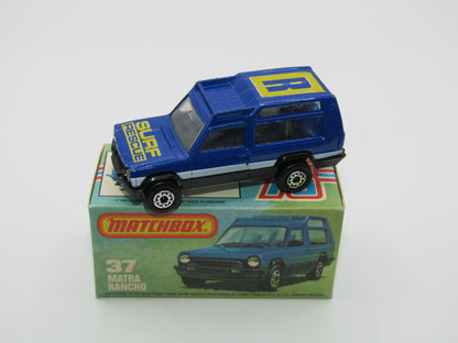 Matchbox Superfast 37E Matra Rancho Blue SURF RESCUE, Wide Wheels