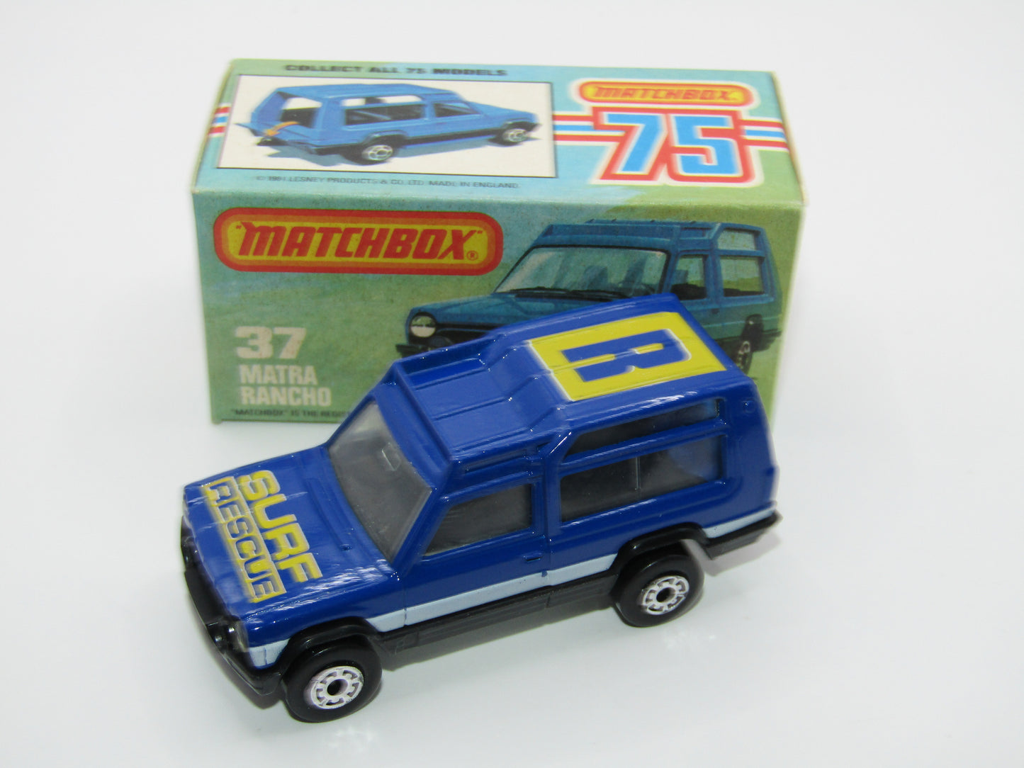 Matchbox Superfast 37E Matra Rancho Blue SURF RESCUE, Wide Wheels