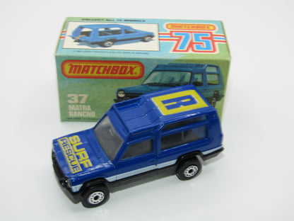 Matchbox Superfast 37E Matra Rancho Blue SURF RESCUE, Wide Wheels