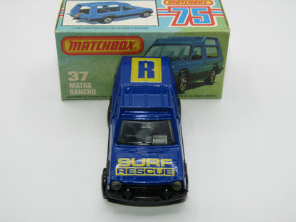 Matchbox Superfast 37E Matra Rancho Blue SURF RESCUE, Wide Wheels