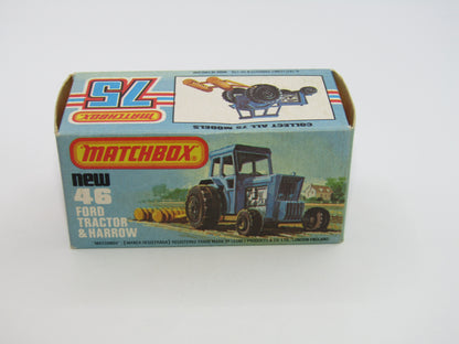 Matchbox Superfast 46C Ford Tractor Black Hubs Light Yellow Interior