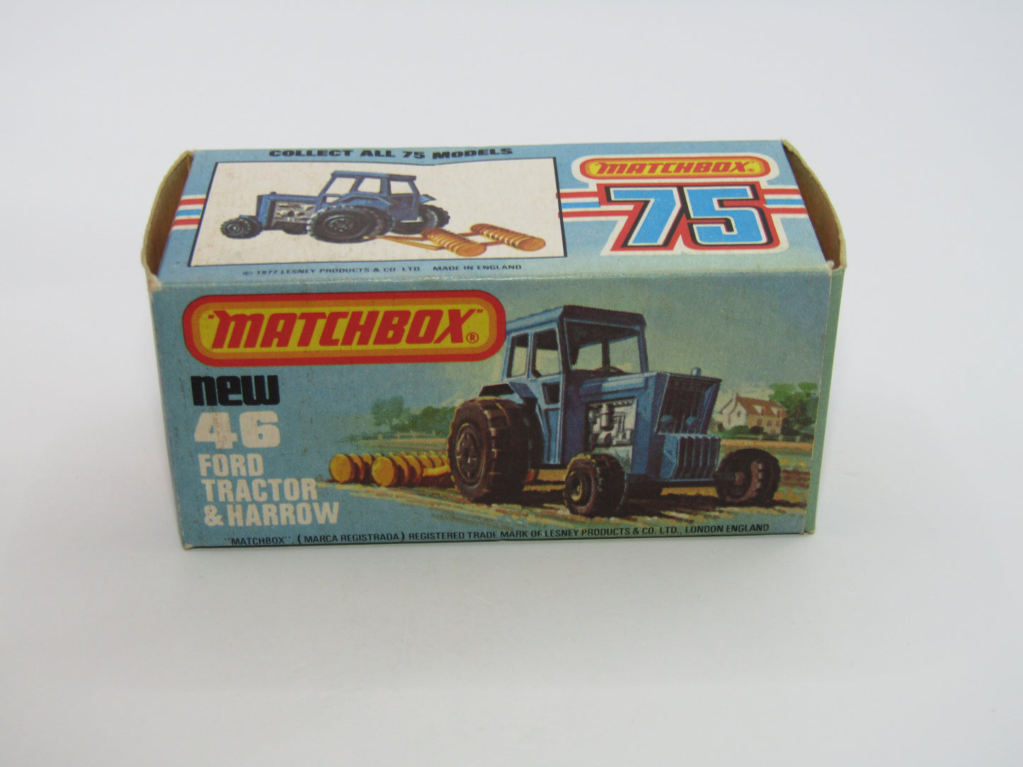 Matchbox Superfast 46C Ford Tractor Black Hubs Light Yellow Interior