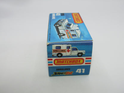 Matchbox Superfast No 41C Ambulance  - CROSS Ambulance TAN Interior