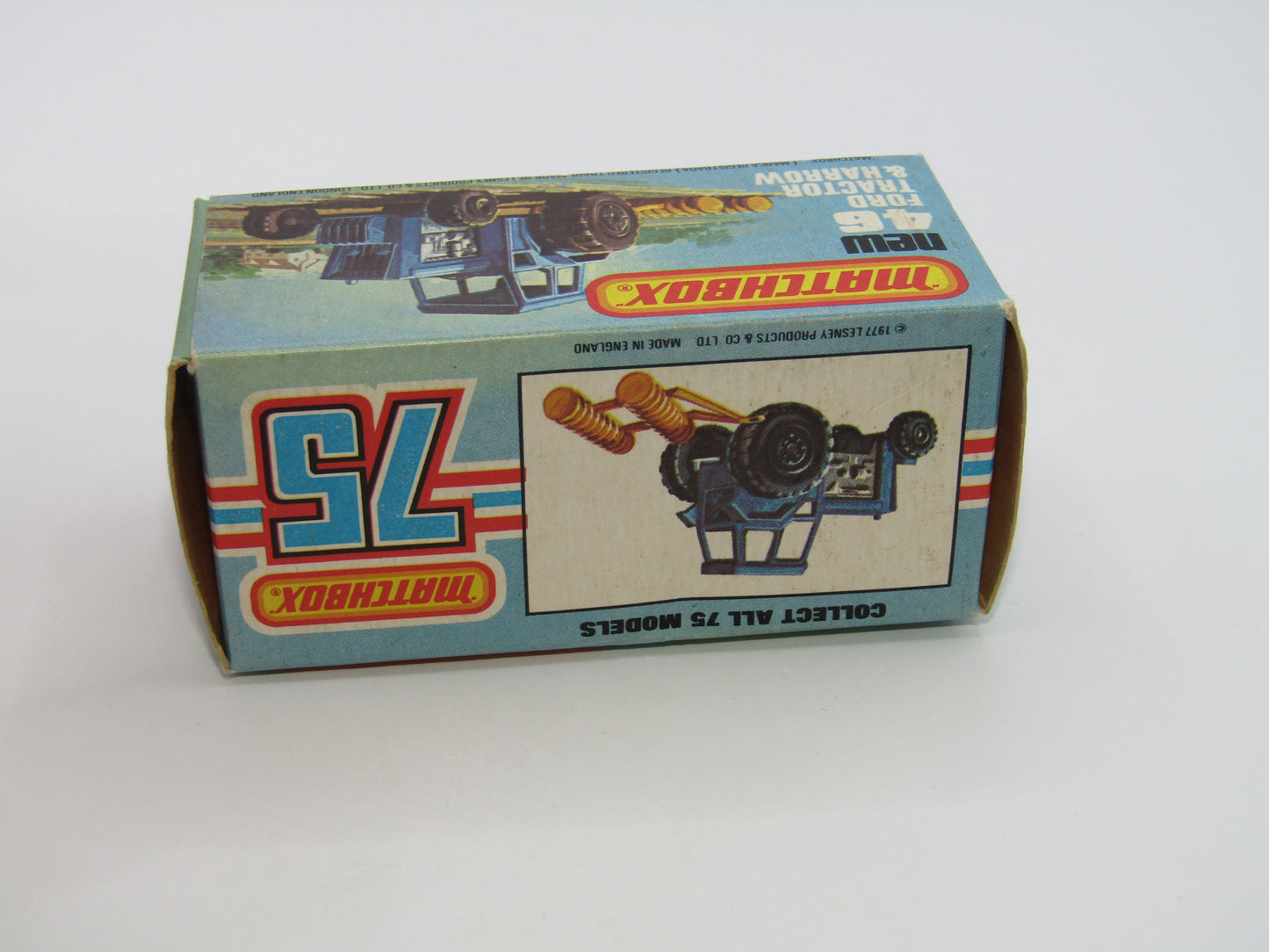 Matchbox Superfast 46C Ford Tractor Black Hubs Light Yellow Interior