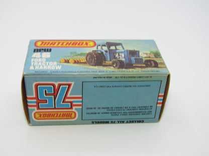 Matchbox Superfast 46C Ford Tractor Black Hubs Light Yellow Interior