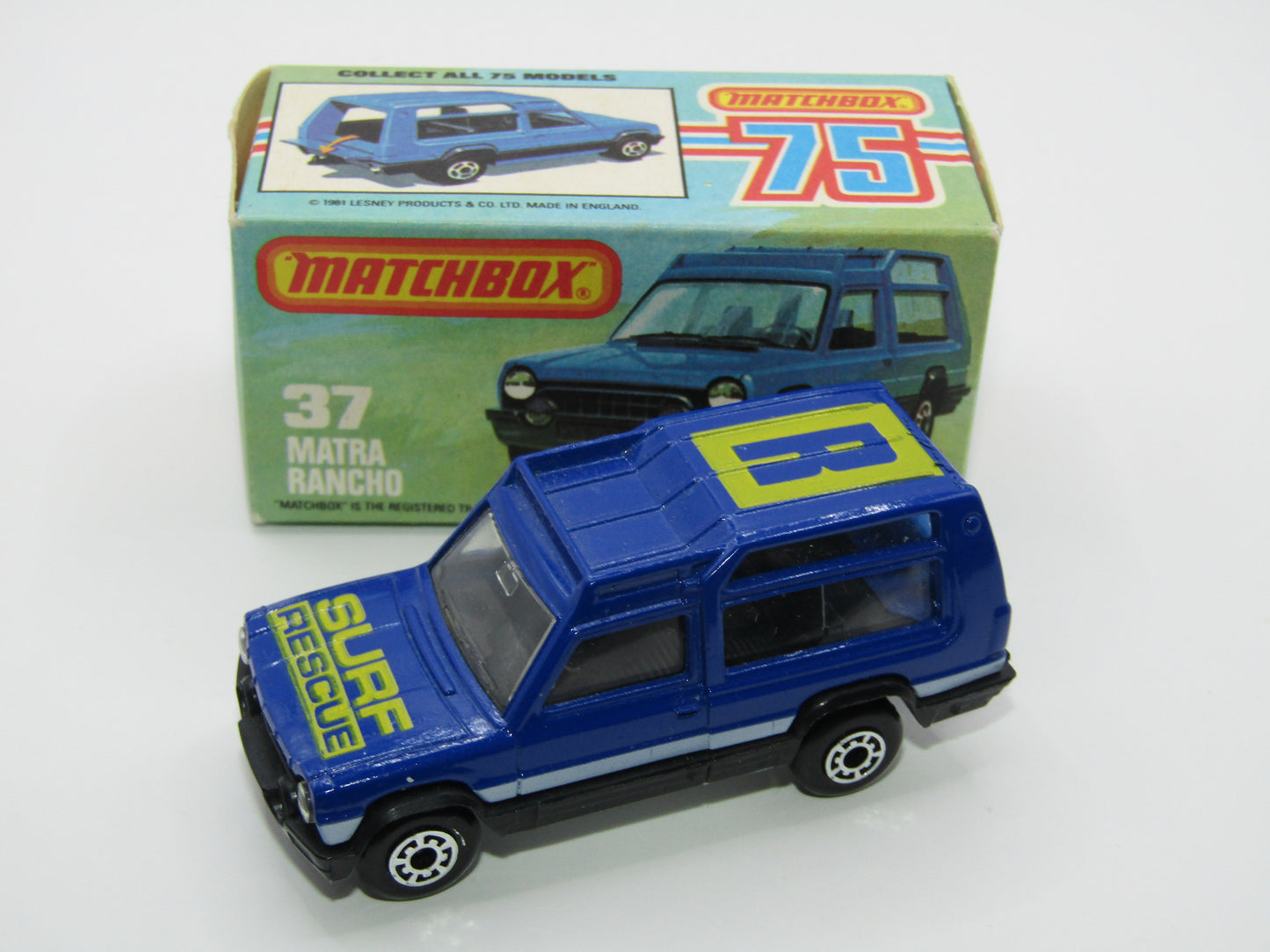 Matchbox Superfast 37E Matra Rancho Blue SURF RESCUE, Narrow Wheels