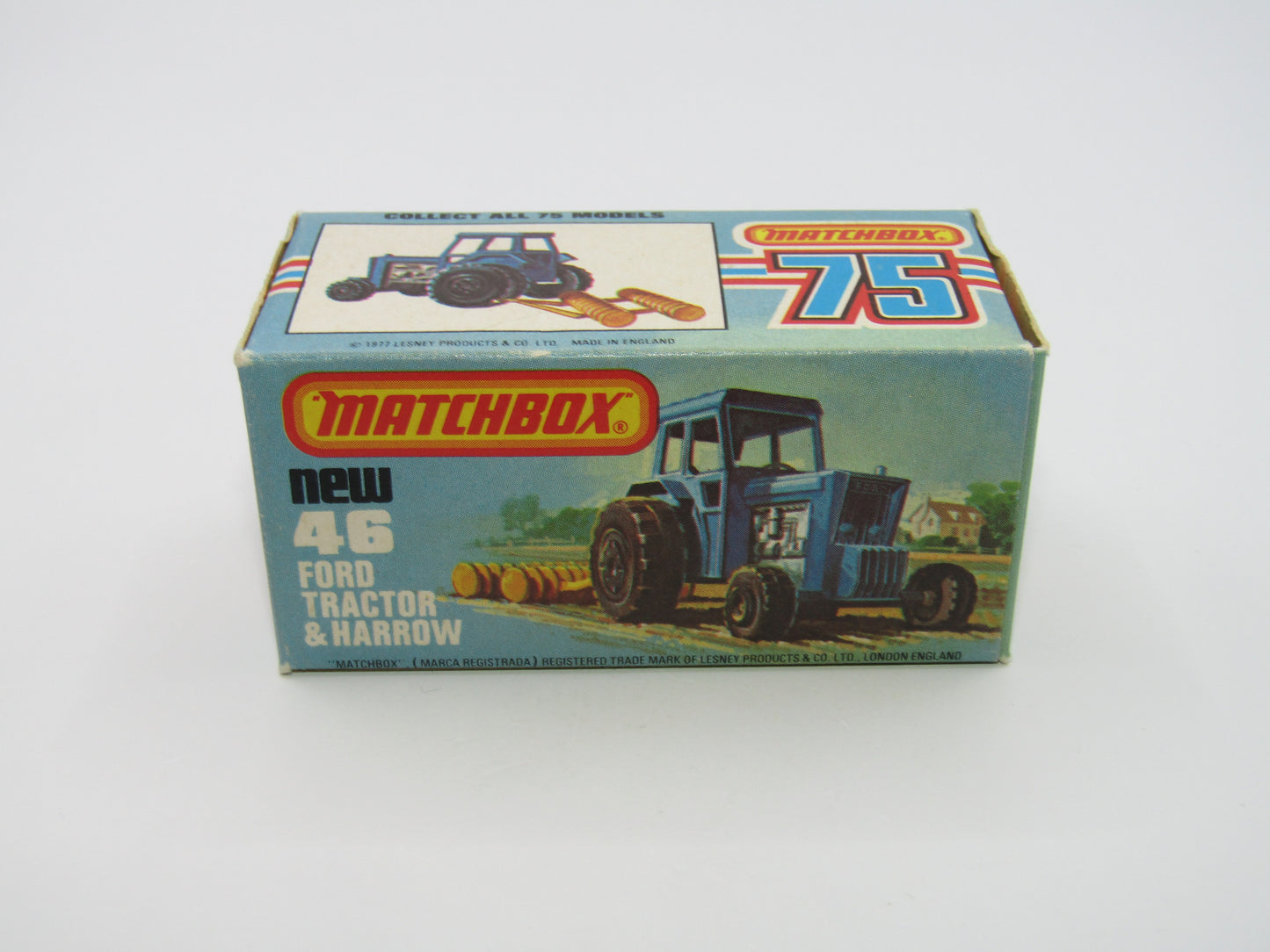 Matchbox Superfast 46C Ford Tractor Black Mixed Hubs Light Yellow Interior